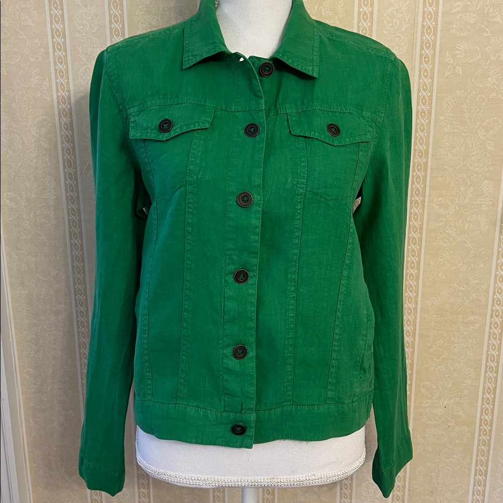 NWT Michael Stars Green Linen Jacket